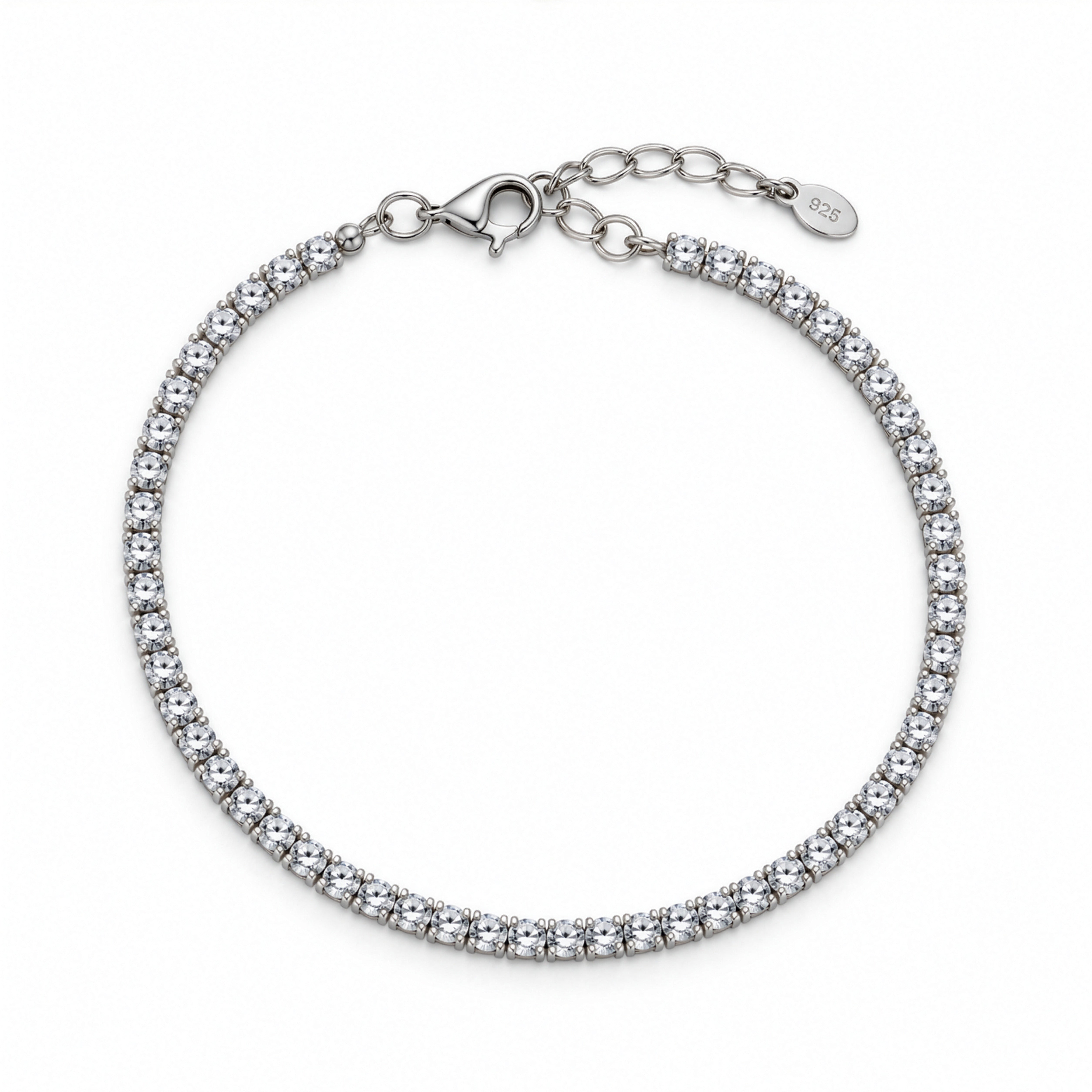 Ice Tennis Bracelet 3mm - Sterling Silver 925