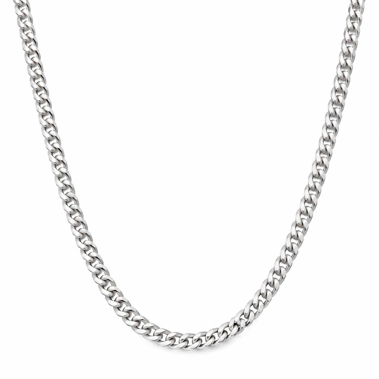 Men’s 925 Sterling Silver Curb Chain Necklace – 3mm
