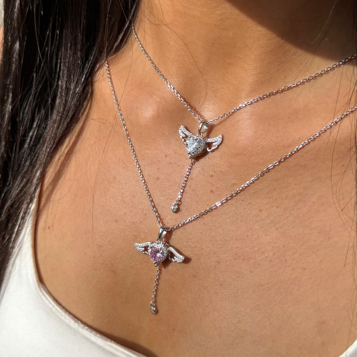 Angel Wings Necklace Silver