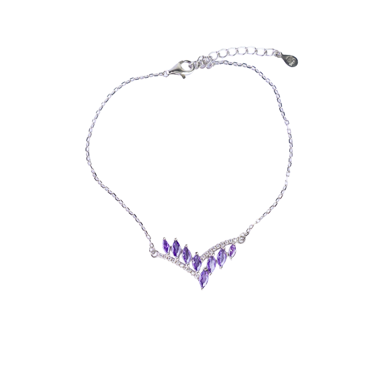 Royal Wing Bracelet with Purple Stones