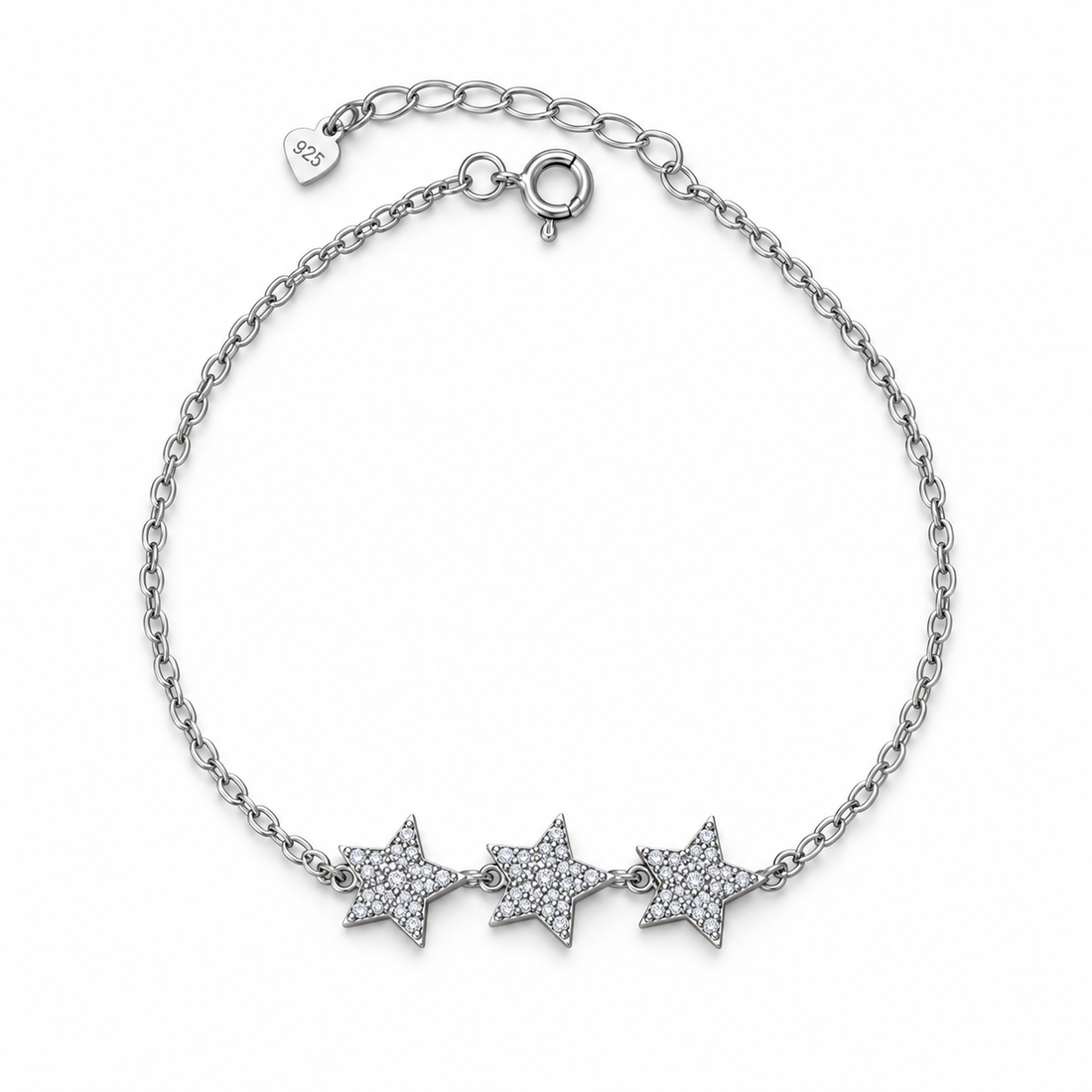 Triple Star Bracelet, Silver 925