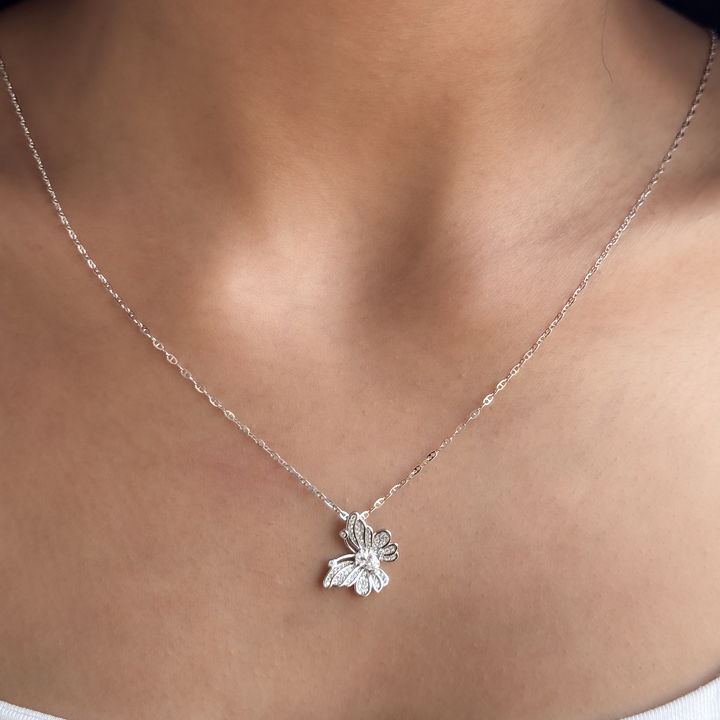 Butterfly Sparkle Necklace – 925 Sterling Silver
