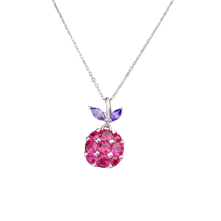 Ruby Blossom Strawberry Pendant