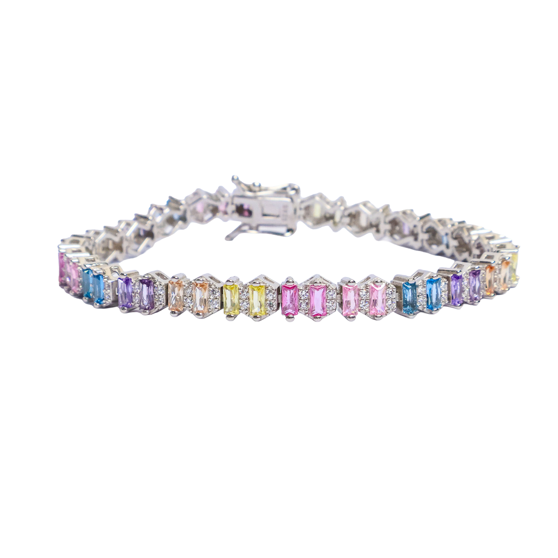 Rainbow Tennis Braclet, 4mm