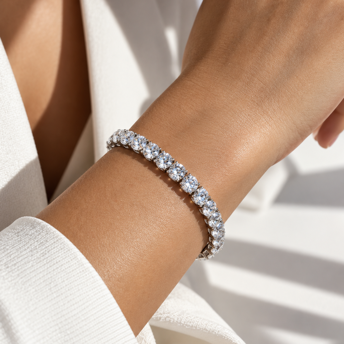 Classic Zircon Tennis Bracelet in 925 Sterling Silver