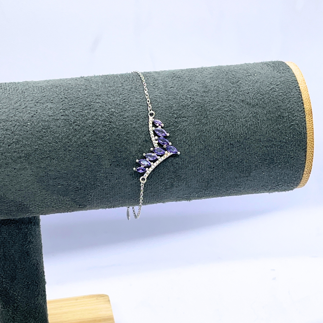 Royal Wing Bracelet with Purple Stones