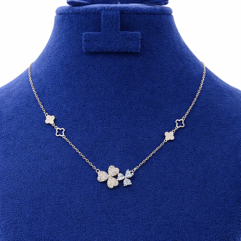 Floral Grace Necklace – 925 Sterling Silver