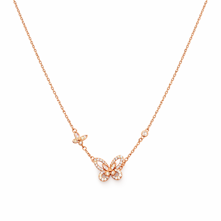 Butterfly Sparkle Necklace – 925 Sterling Silver
