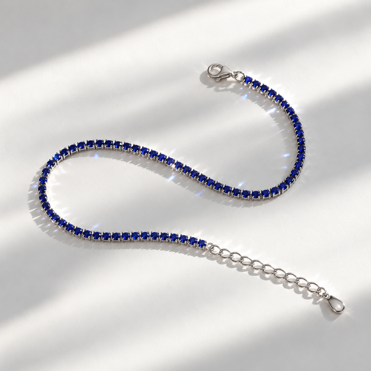 Dark Blue Tennis Bracelet, 2mm