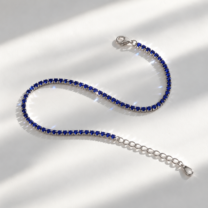 Dark Blue Tennis Bracelet, 2mm