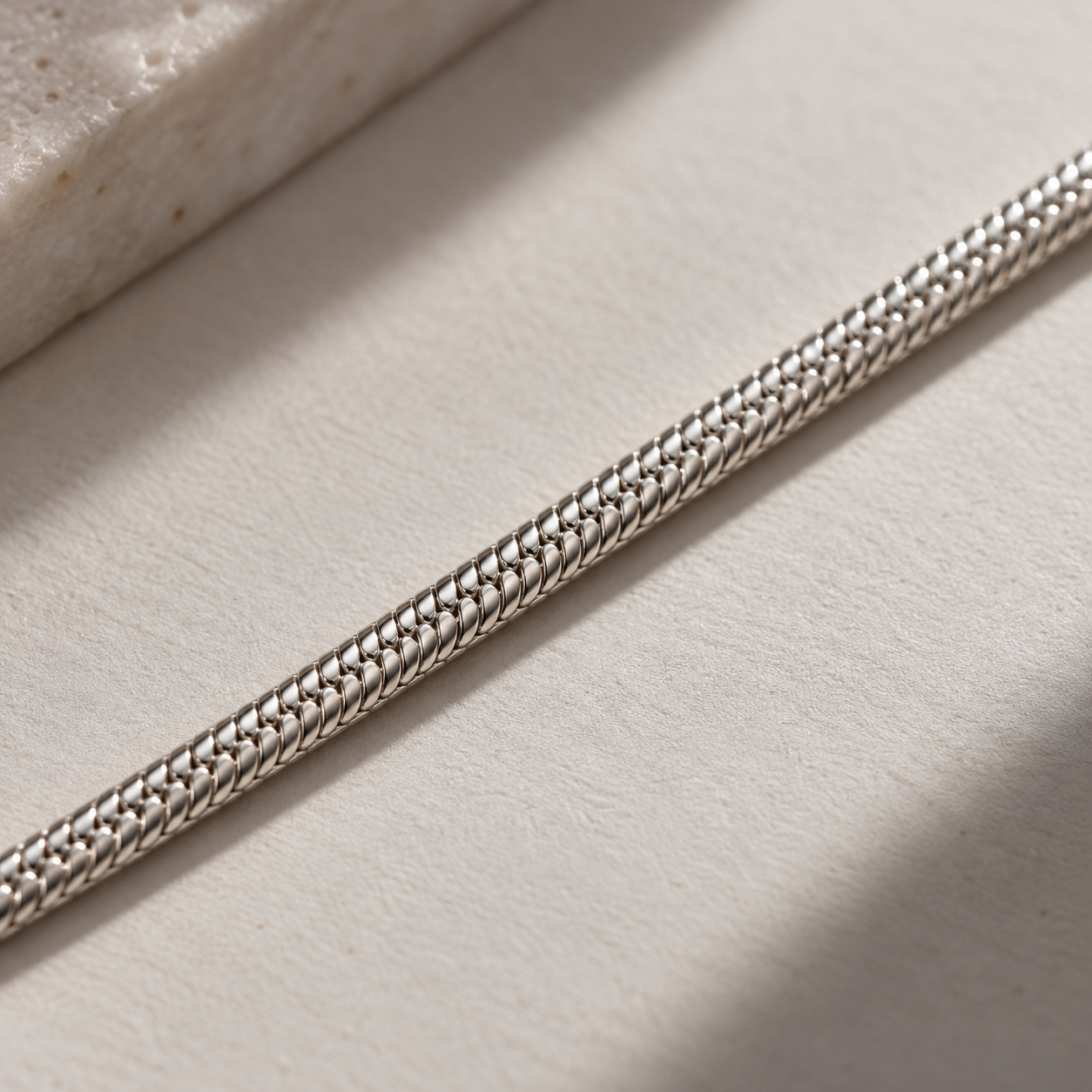 925 Sterling Silver Snake Chain Bracelet – 3mm