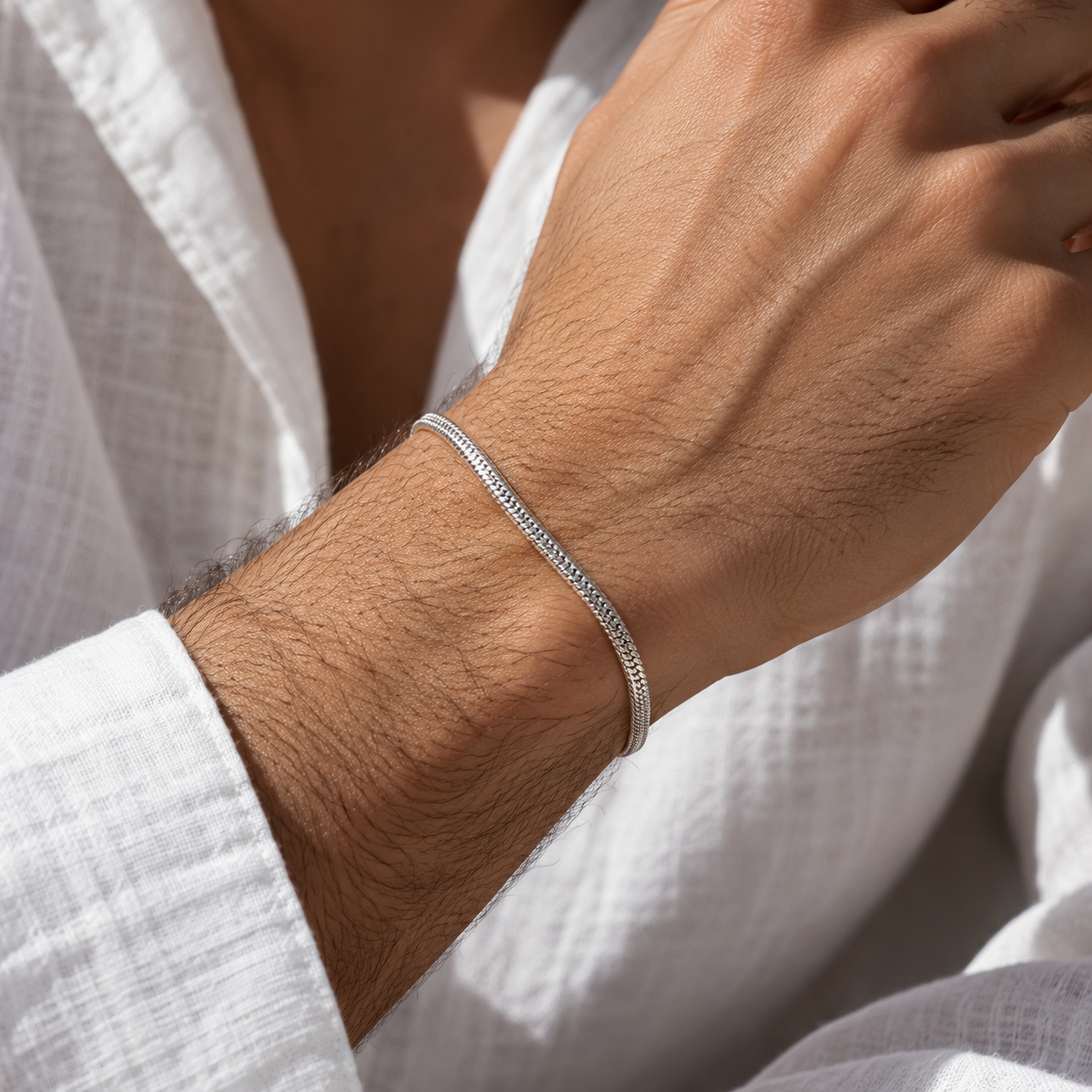 925 Sterling Silver Snake Chain Bracelet – 3mm
