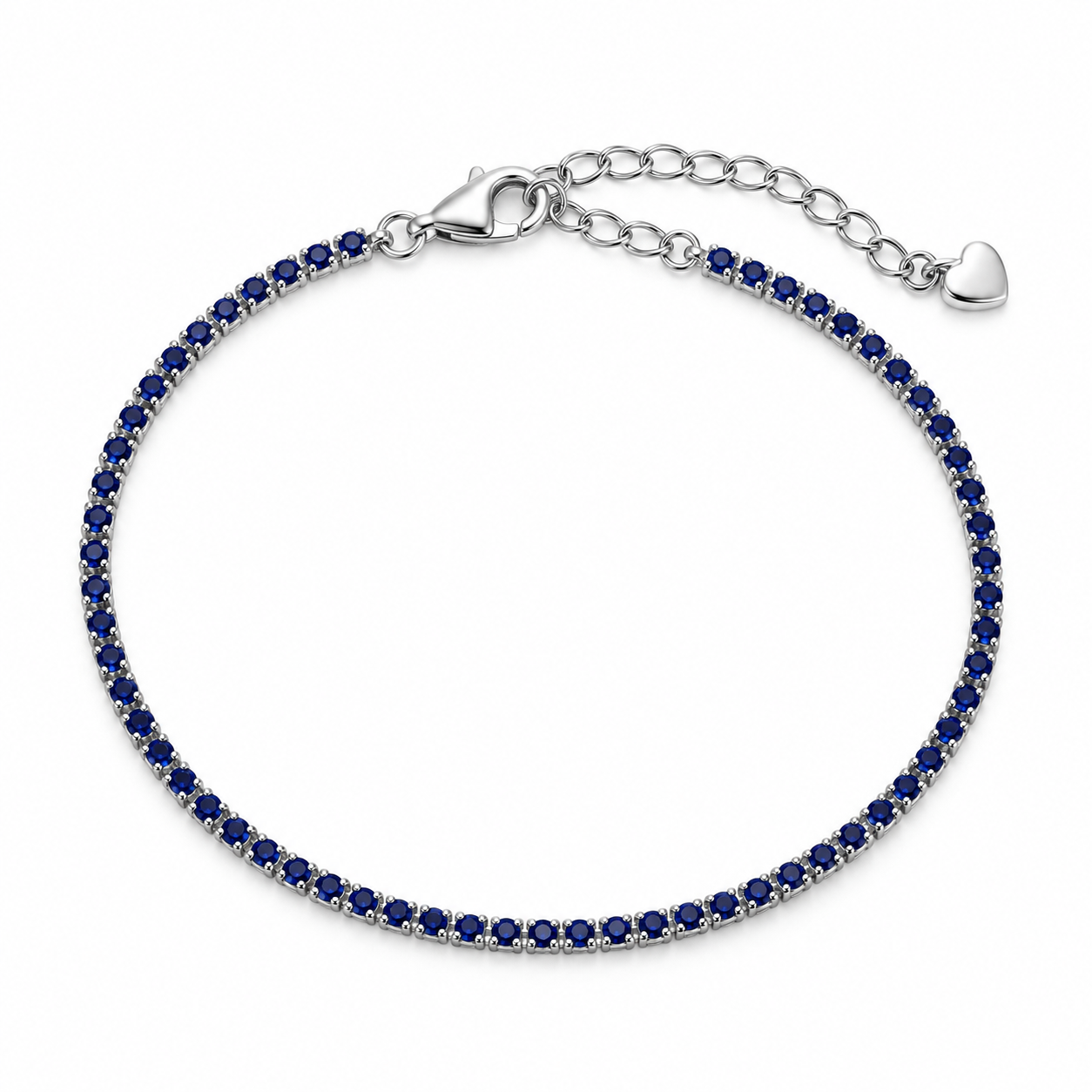 Dark Blue Tennis Bracelet, 2mm