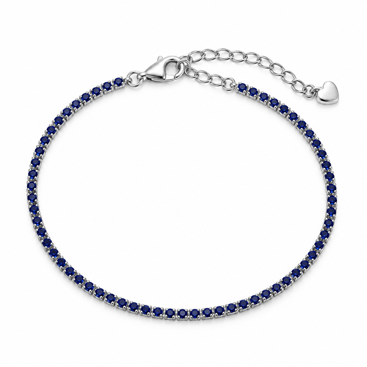 Dark Blue Tennis Bracelet, 2mm