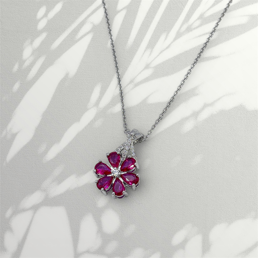 Ruby Blossom Necklace