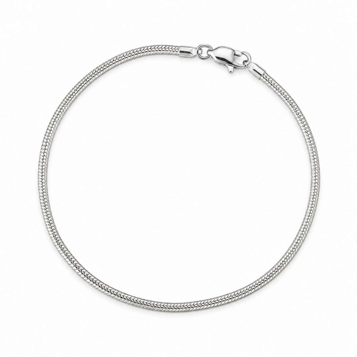 925 Sterling Silver Snake Chain Bracelet – 3mm