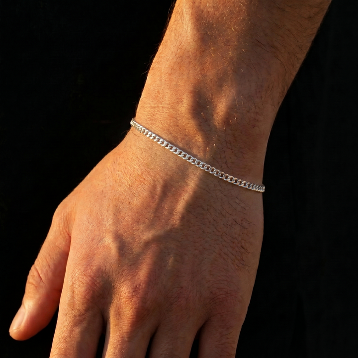 Sterling Silver Gourmette Chain Bracelet
