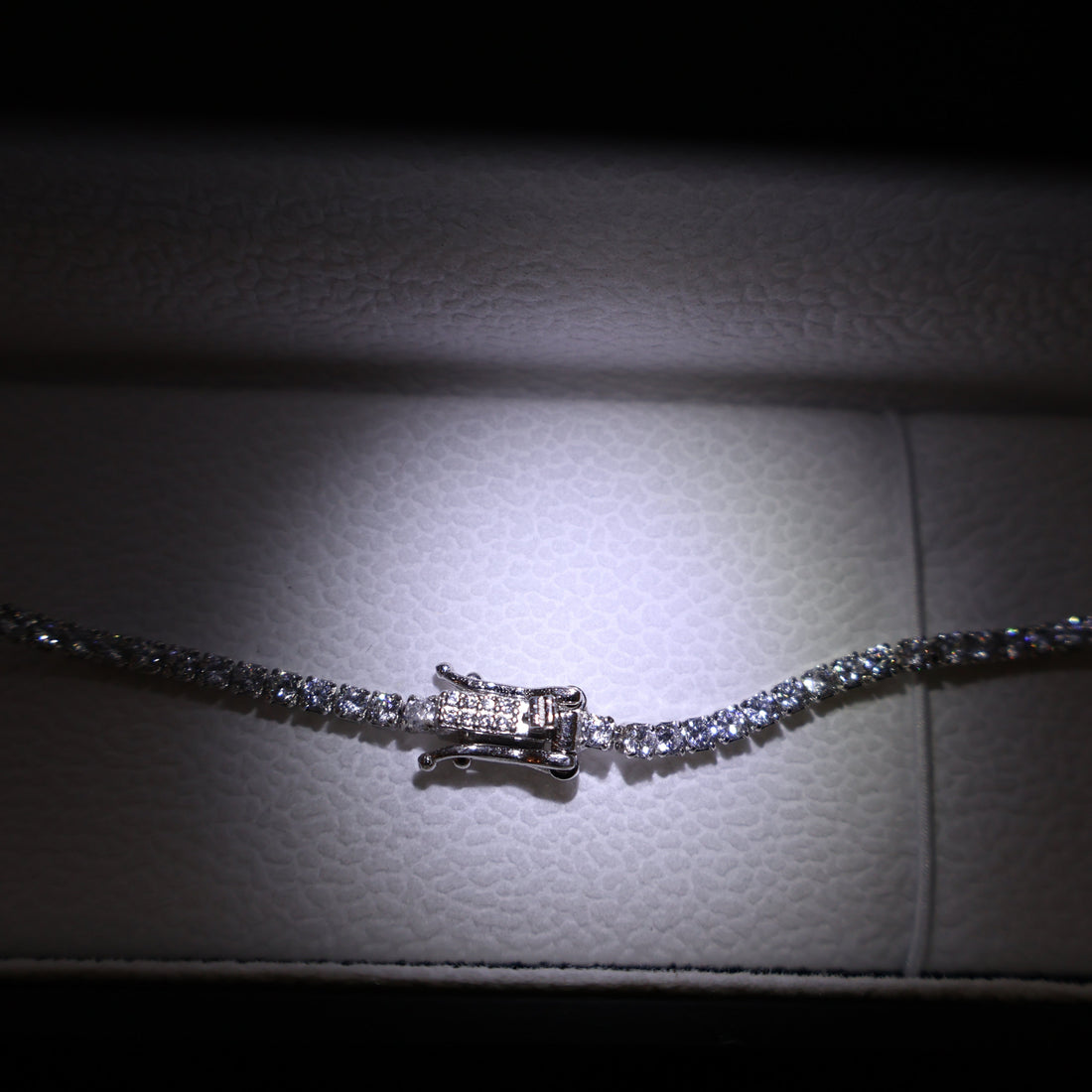 Tennis Silver Necklace, 3mm, 42cm
