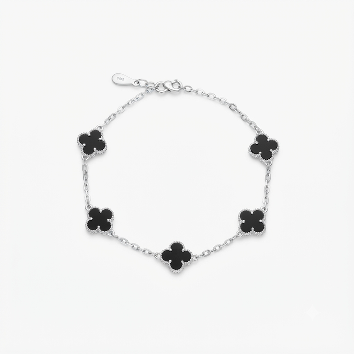 Black Clover Silver Bracelet