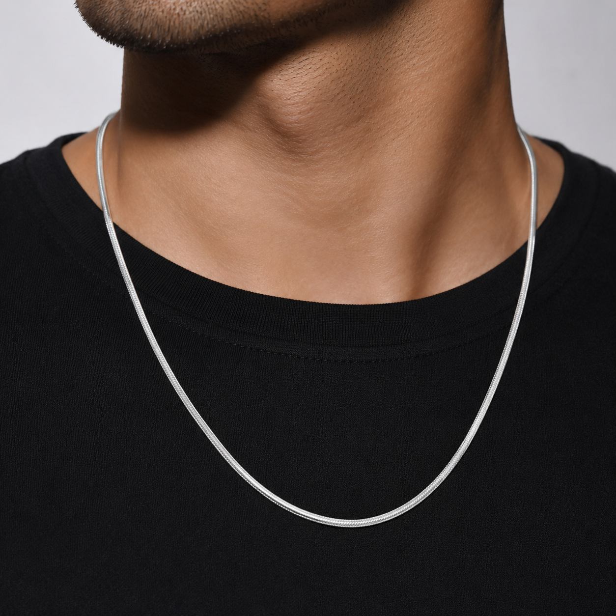 4mm Sterling Silver Snake Chain Necklace, 62cm