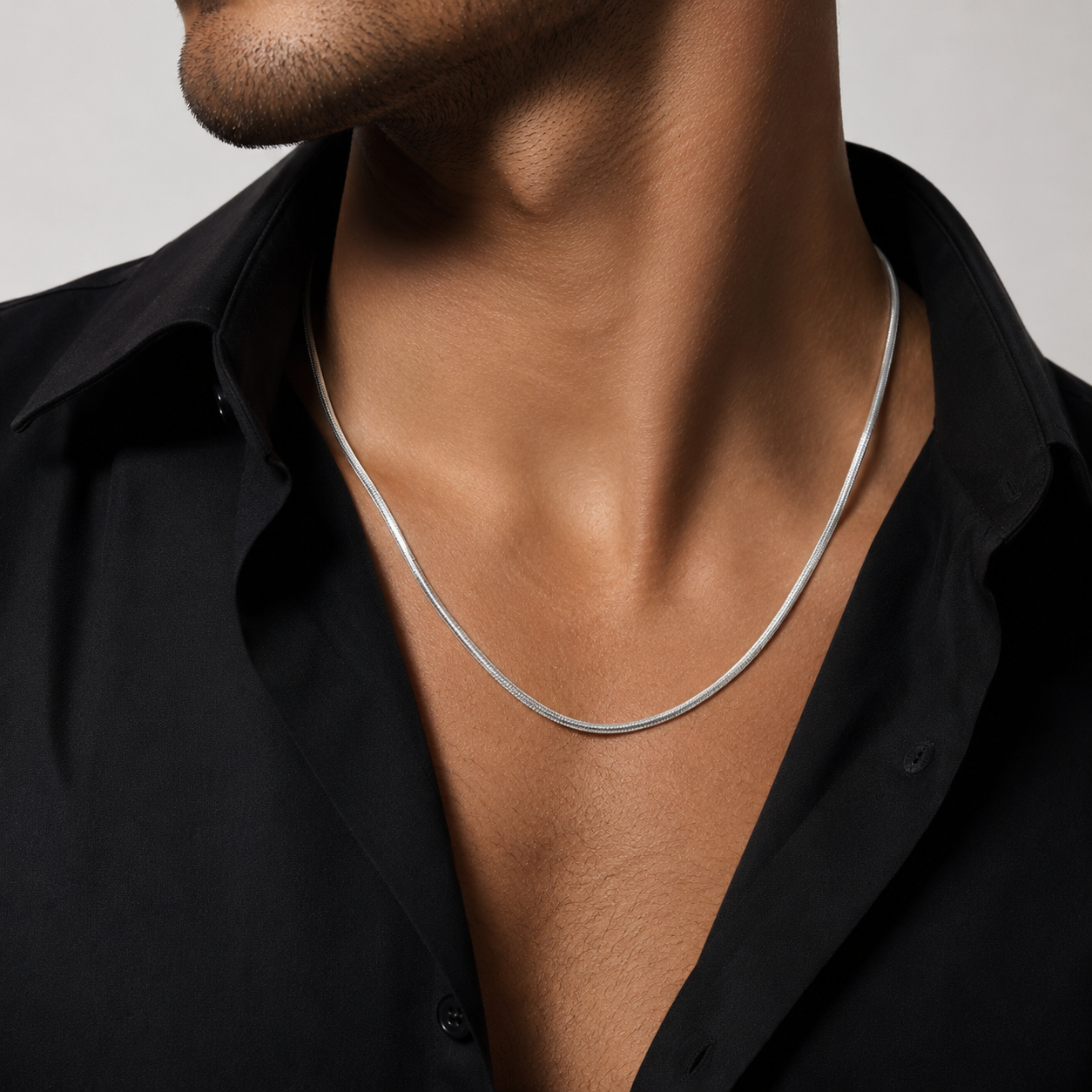 4mm Sterling Silver Snake Chain Necklace, 62cm