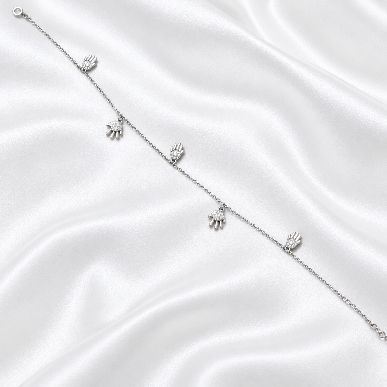 Hand Charm 925 Sterling Silver Anklet