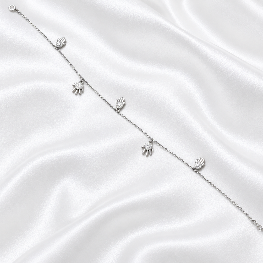 Hand Charm 925 Sterling Silver Anklet