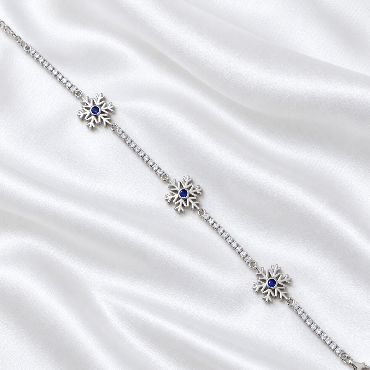 Snowflake Glow Bracelet, 2.5mm