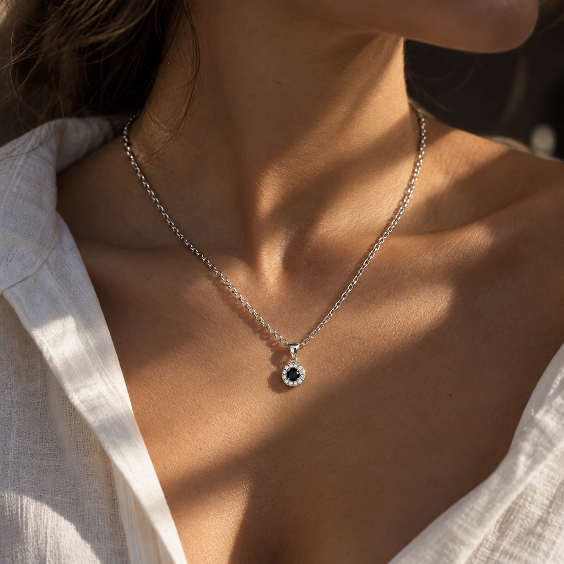 Celestial Halo – 925 Sterling Silver Necklace