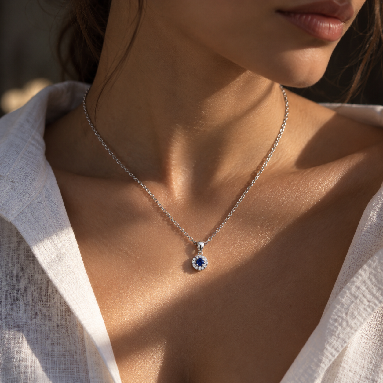 Celestial Halo – 925 Sterling Silver Necklace