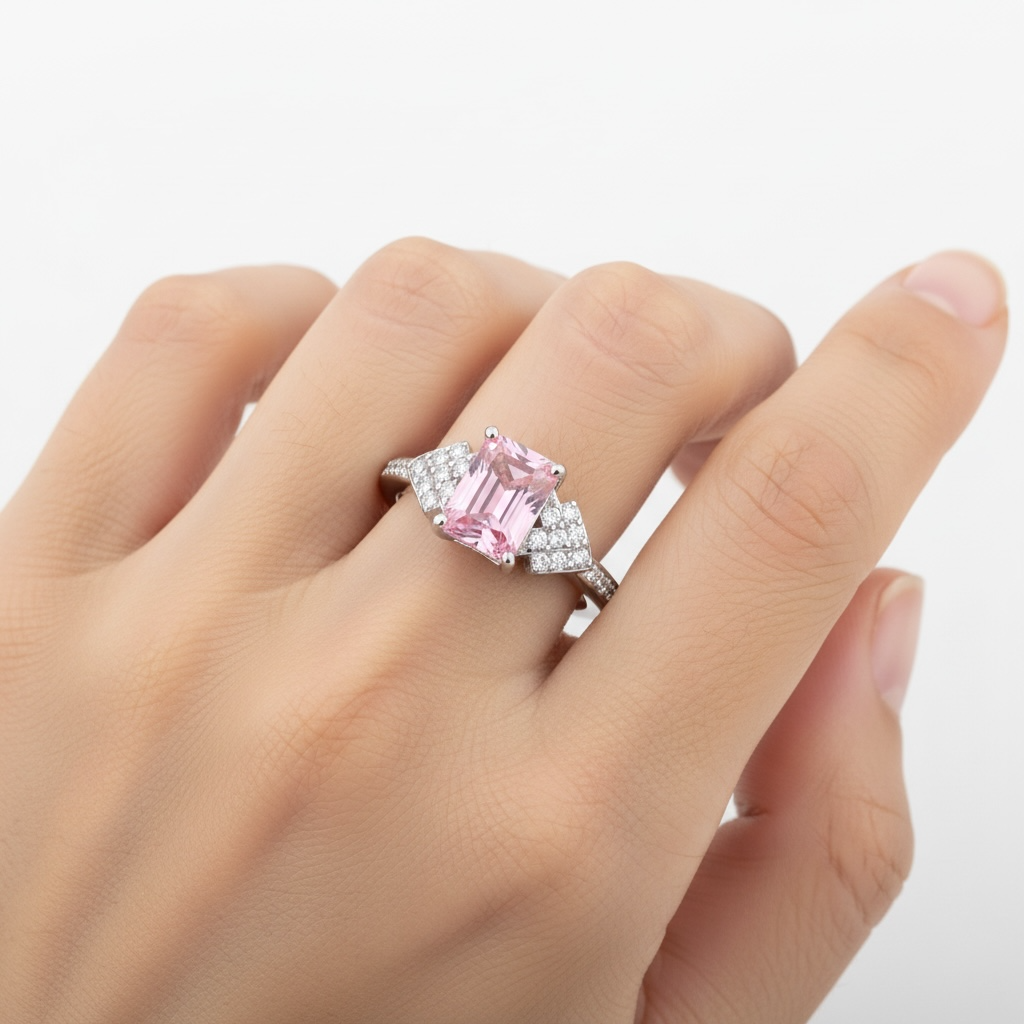 Pink Emerald Ring