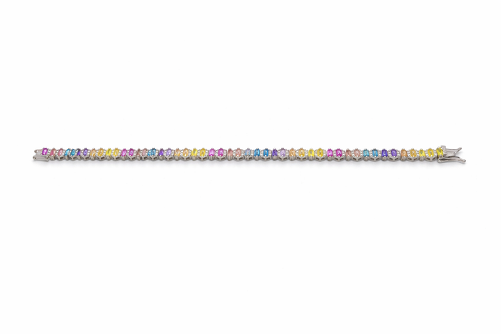 Rainbow Tennis Braclet, 4mm