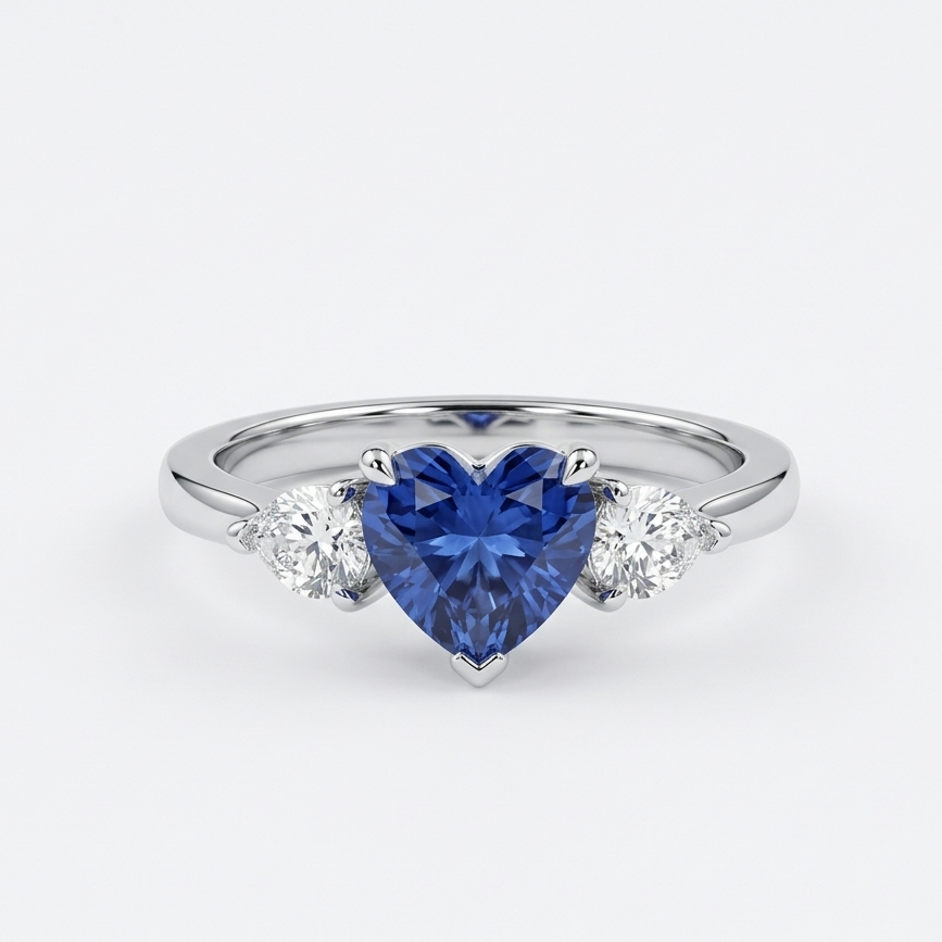Blue Elegance Silver Ring
