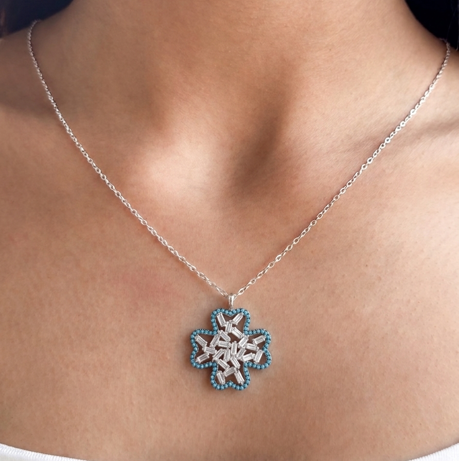 Azure Blossom Pendant