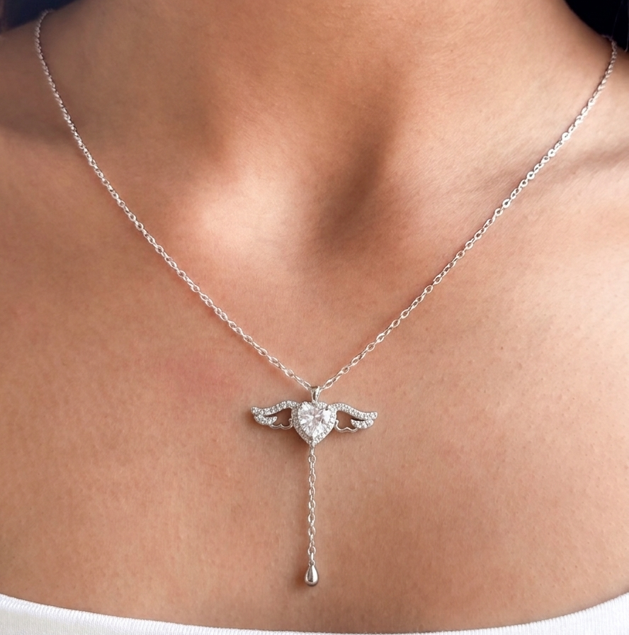 Angel Wings Necklace Silver