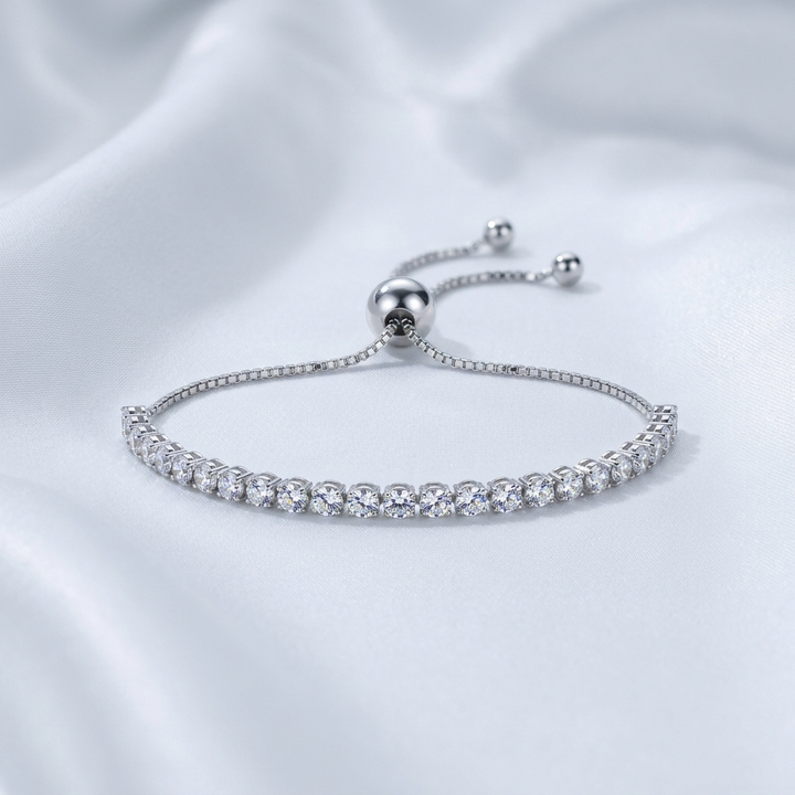 Sparkling Zircon Tennis Bracelet - Sterling Silver 925
