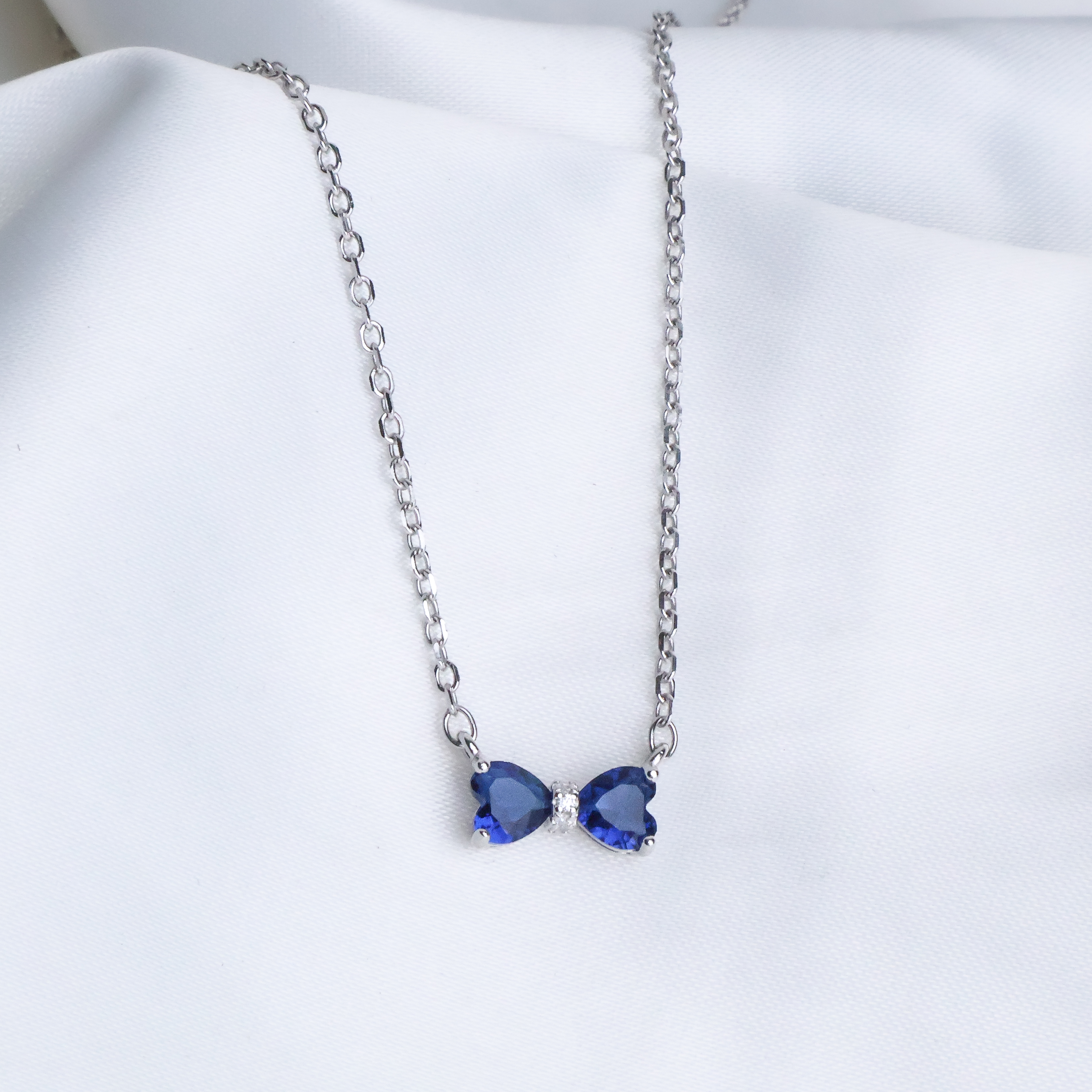 Blue Heart Necklace – 925 Sterling Silver