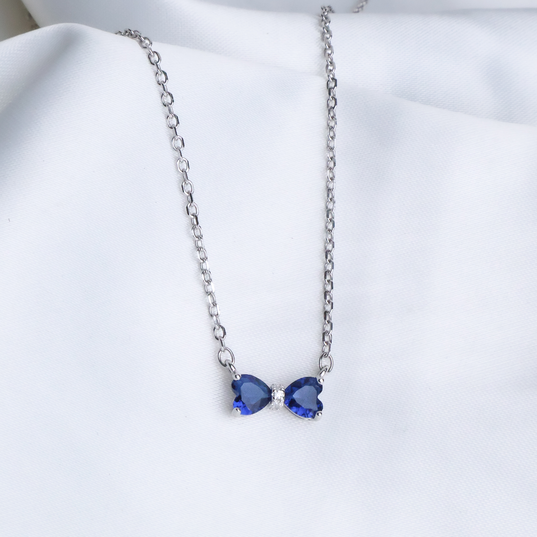 Blue Heart Necklace – 925 Sterling Silver
