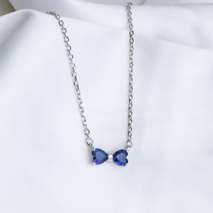 Blue Heart Necklace – 925 Sterling Silver