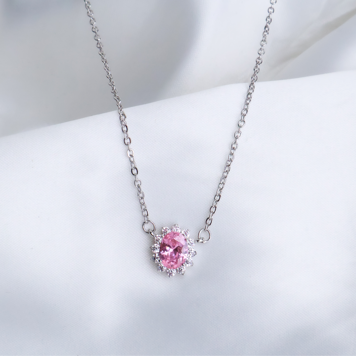 Blush Sparkle Silver 925 Necklace