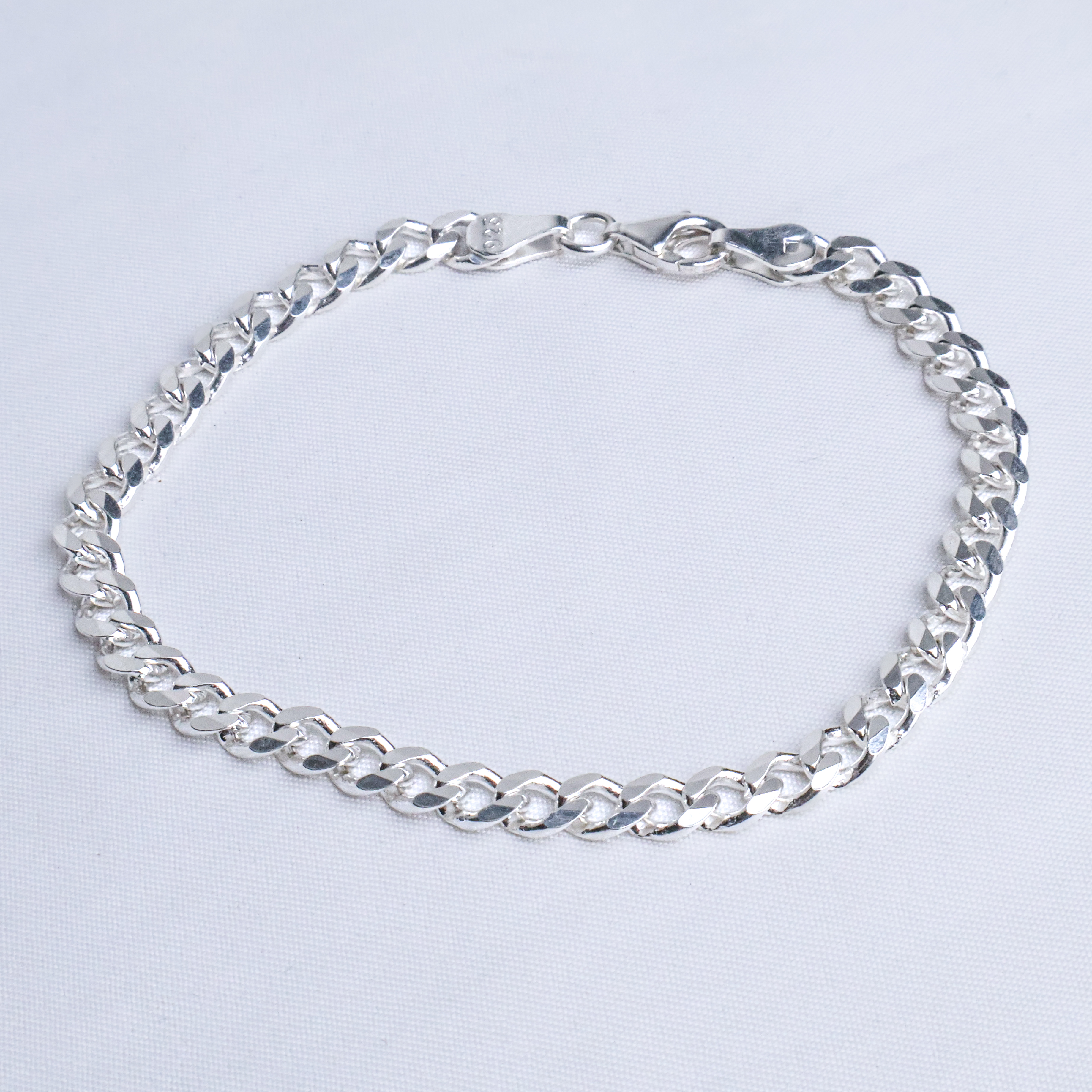 Gourmette Link Bracelet in Sterling Silver
