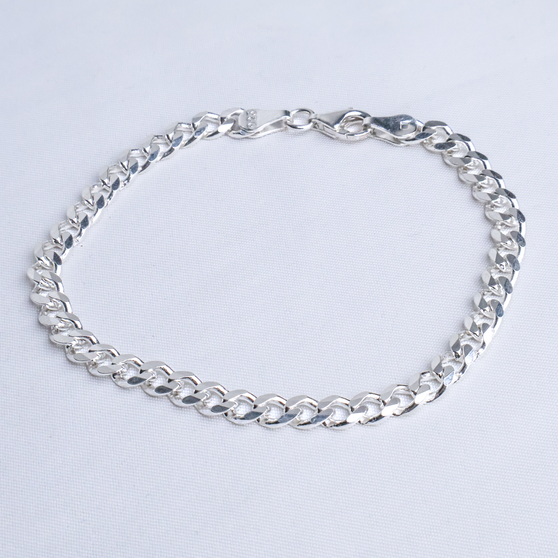 Gourmette Link Bracelet in Sterling Silver