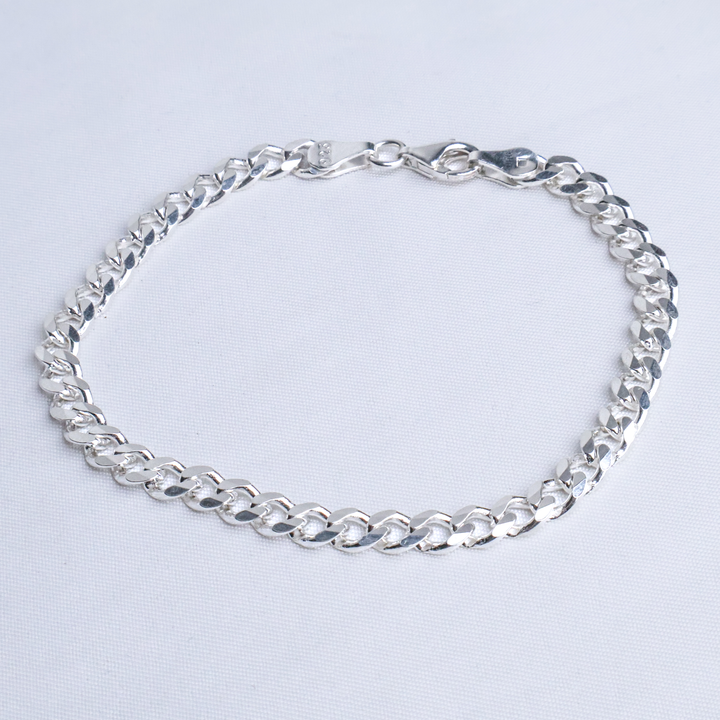 Gourmette Link Bracelet in Sterling Silver