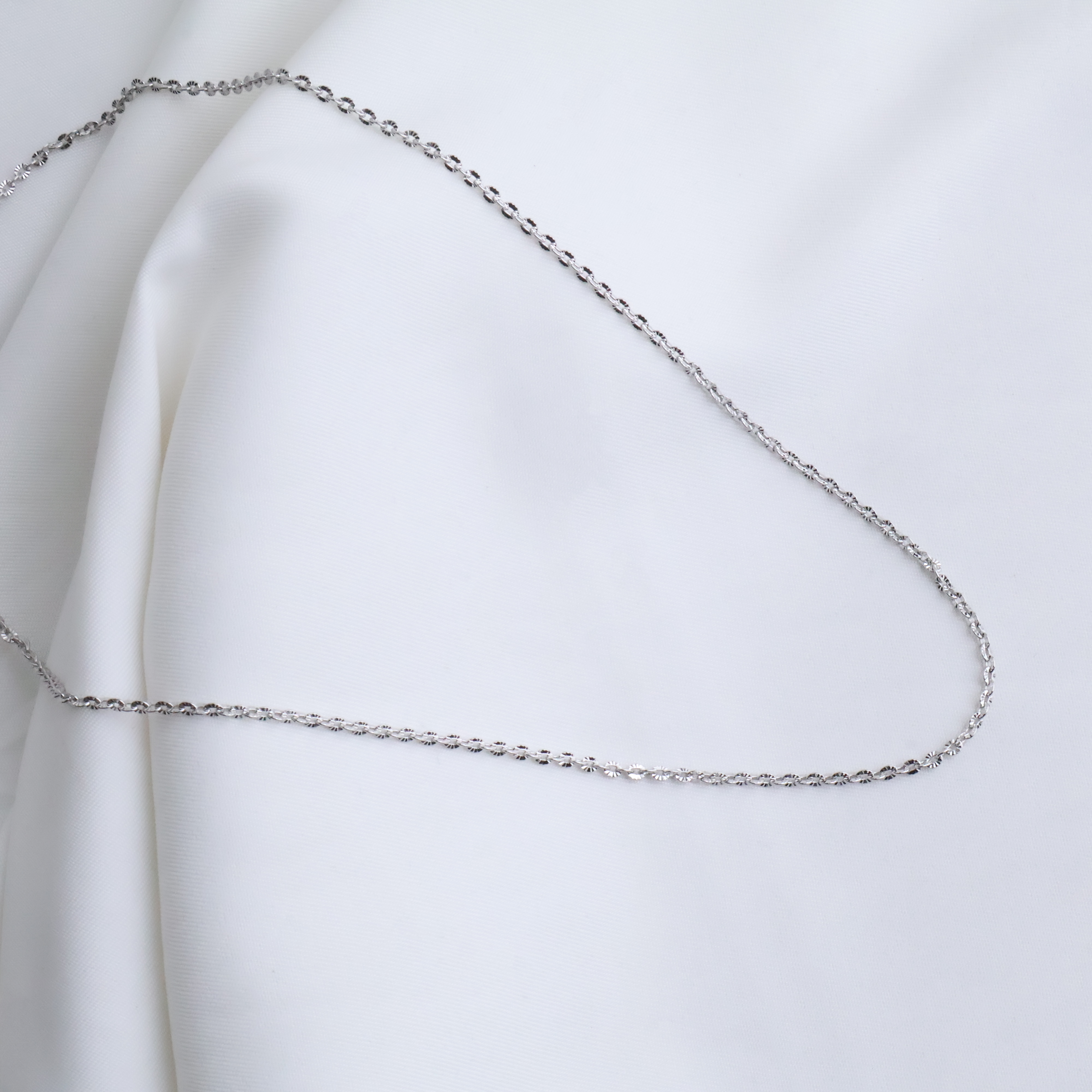 925 Sterling Silver Shimmer Link Necklace, 44cm, 2mm