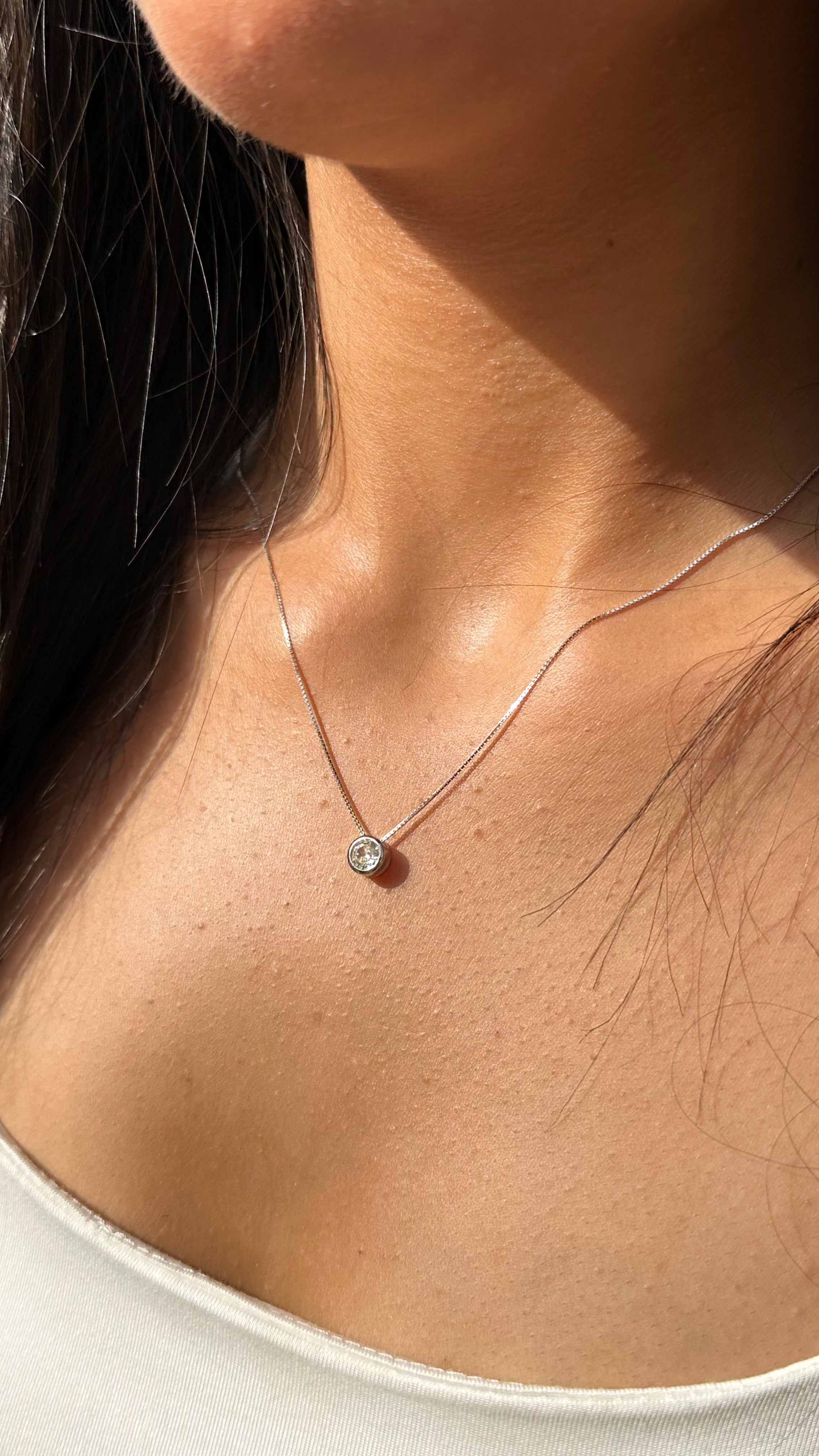Yellow zircon halo Pendant