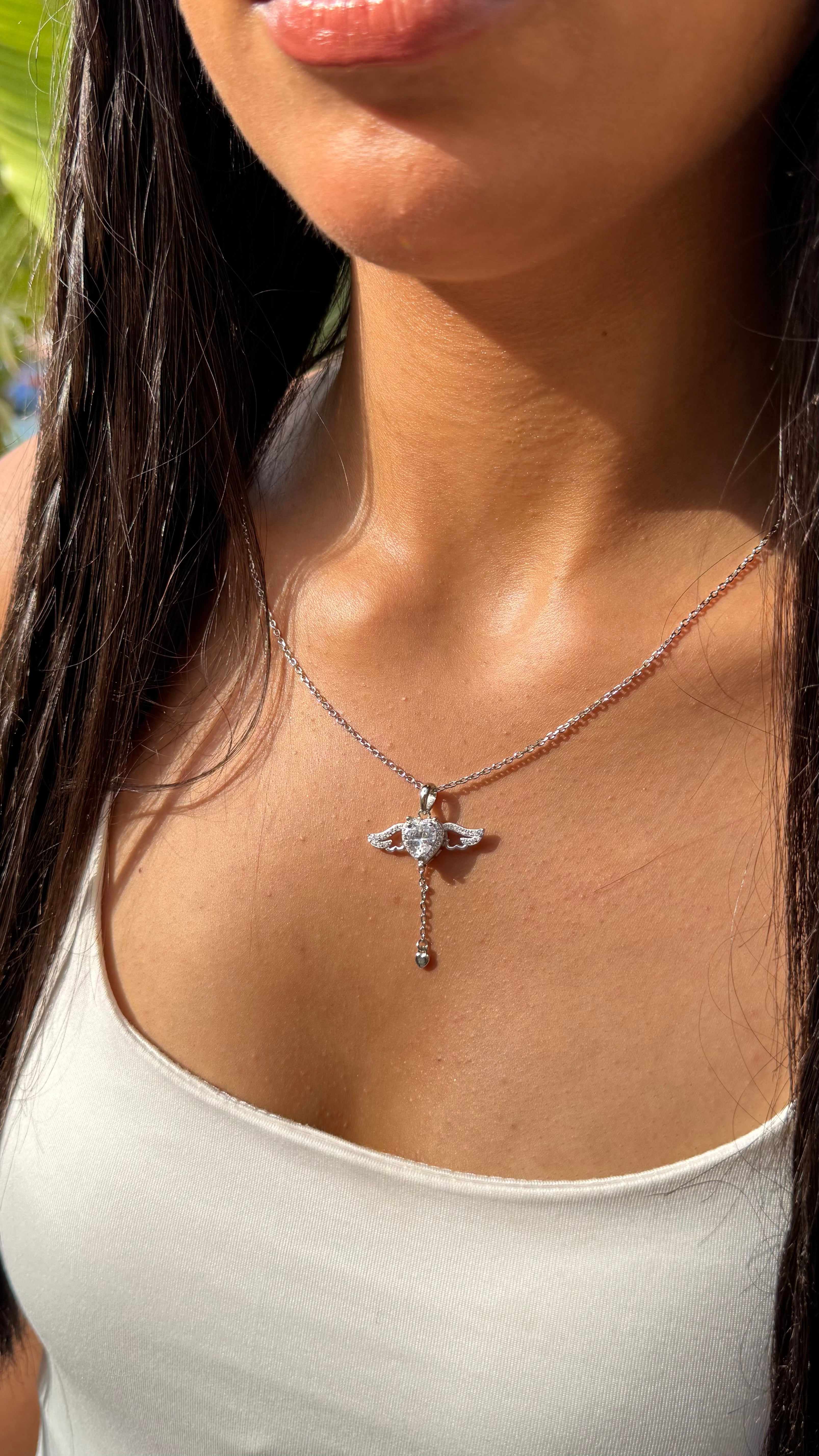 Angel Wings Necklace Silver