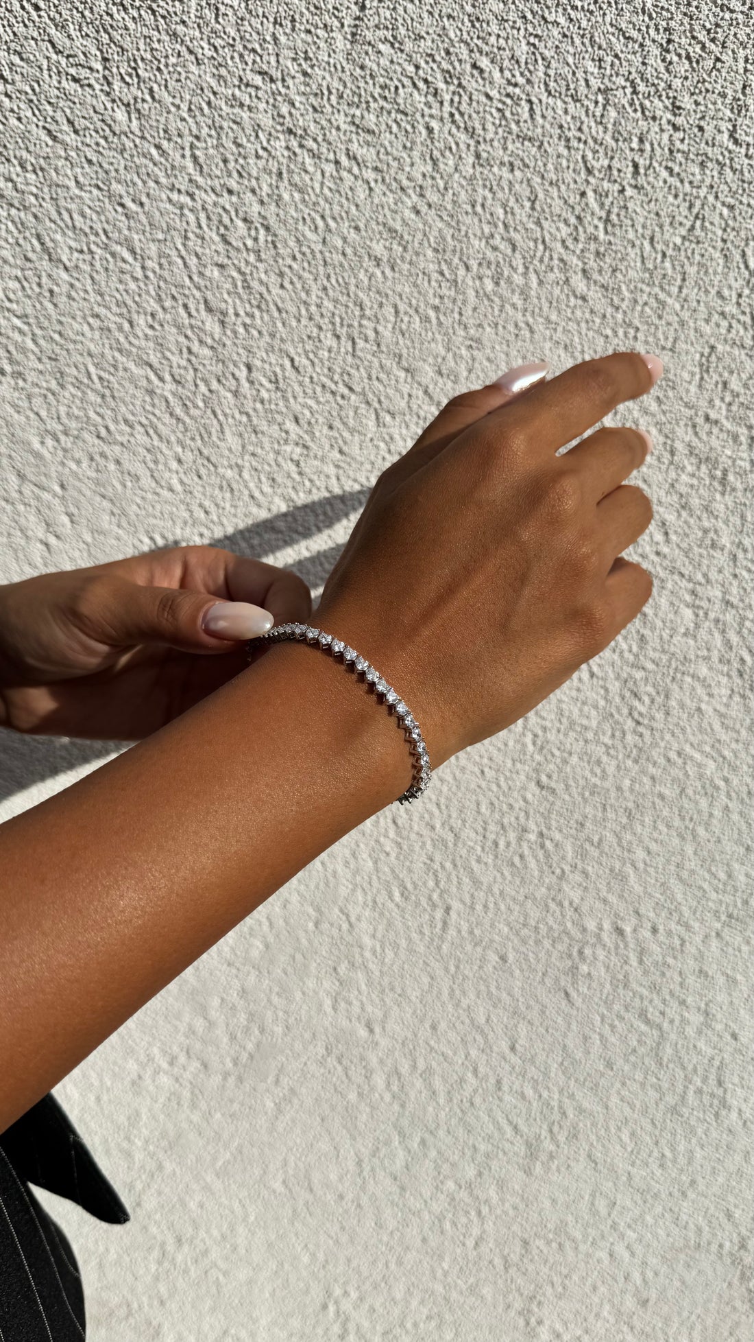 Crystal Tennis Bracelet, 4.5mm - Sterling Silver 925
