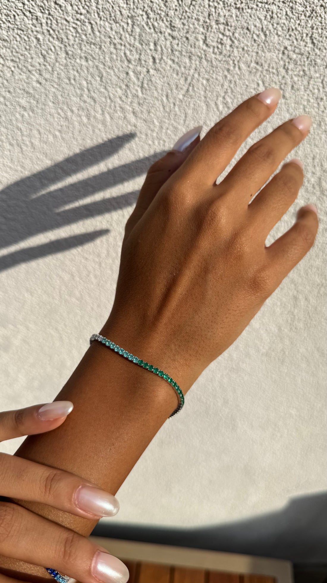 Green ice Tennis Bracelet - Sterling Silver 925