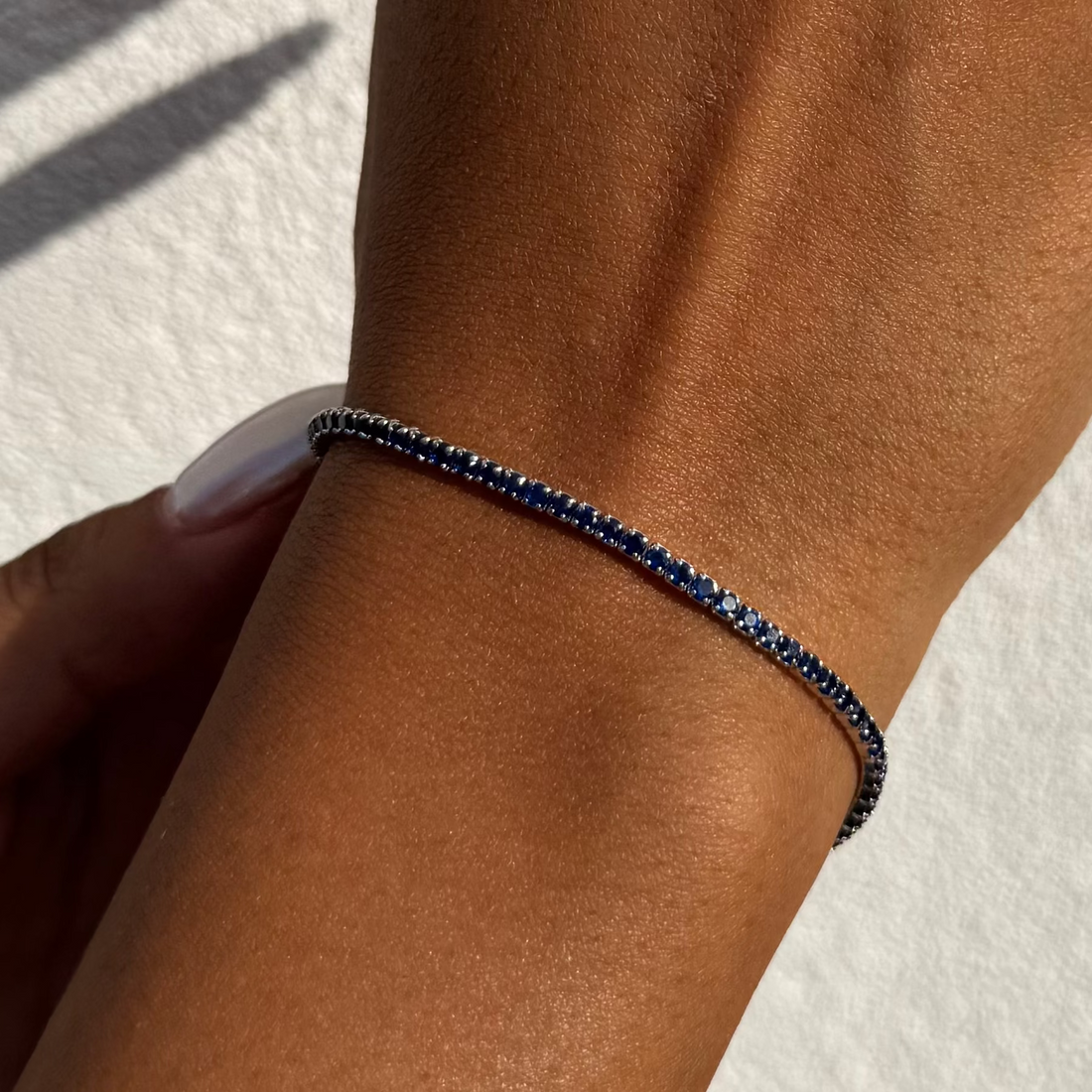 Dark Blue Tennis Bracelet, 2mm