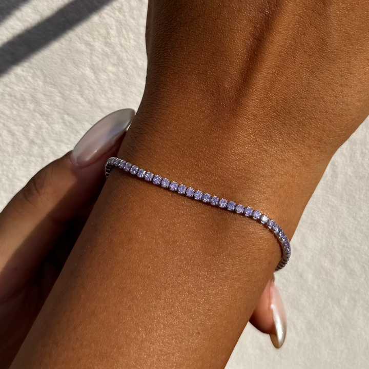 Violet Spark Tennis Bracelet